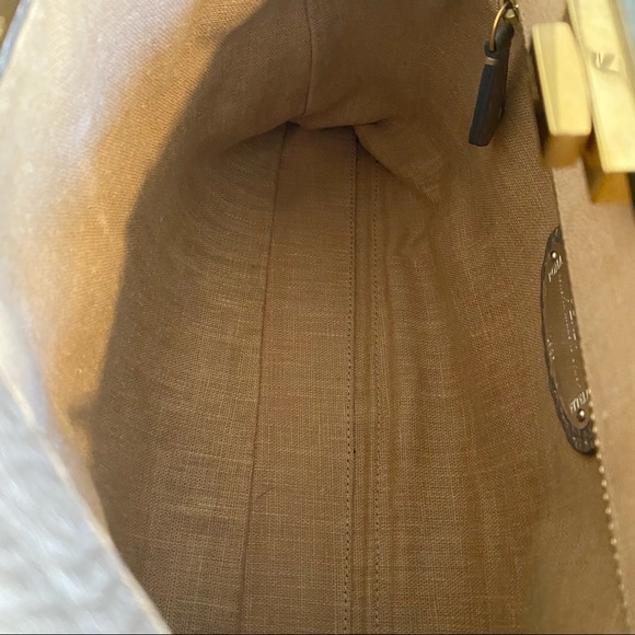 Fendi Medium Gray Leather Selleria Peekaboo Bag - Picture 13 of 14